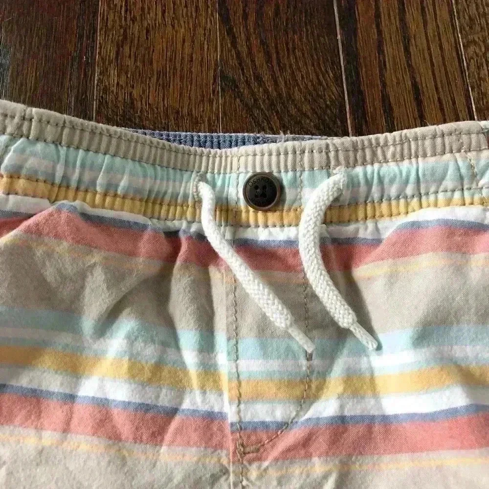 OshKosh B’gosh Boys 24M Multi-Color 3-pocket Drawstring Chino Shorts - EUC